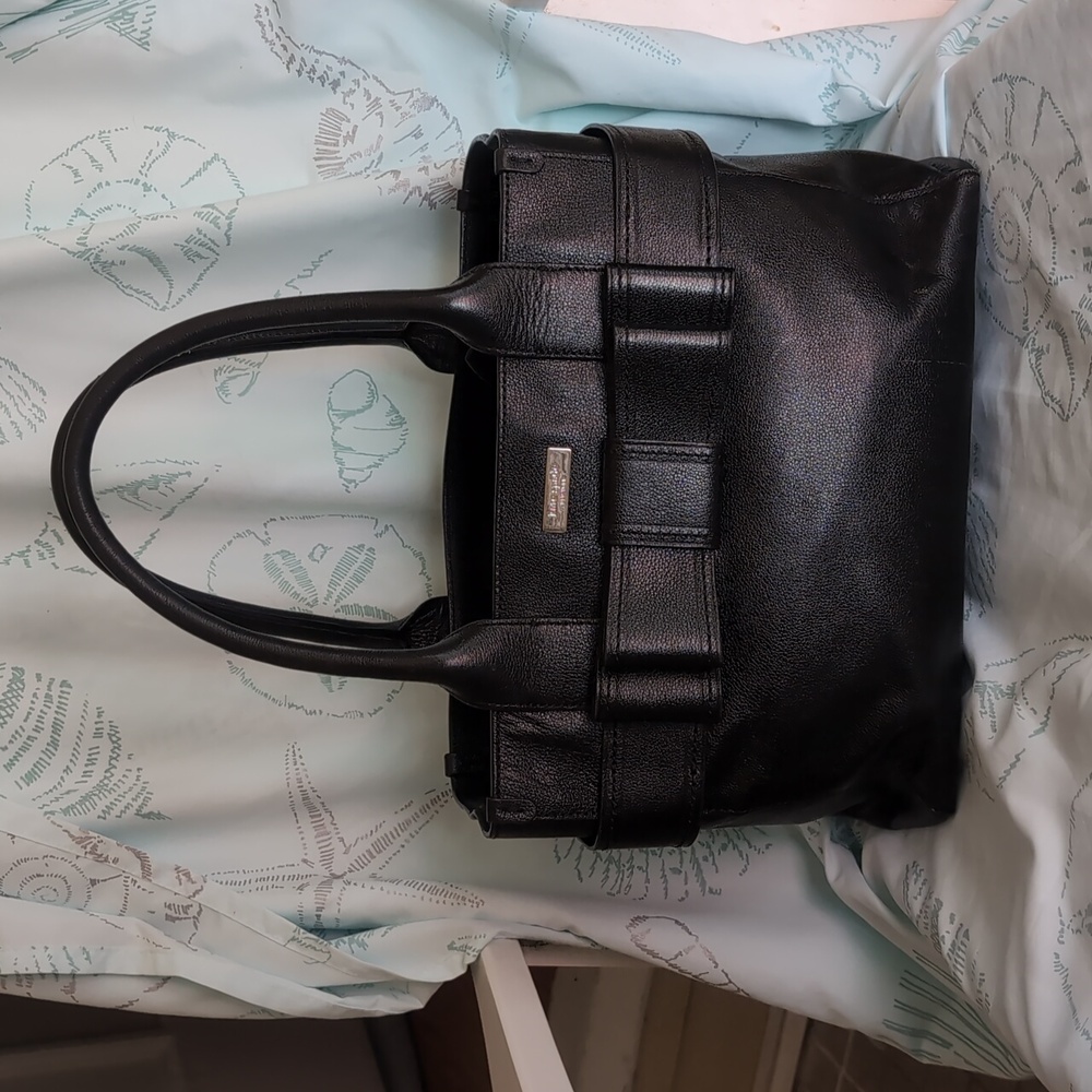 Kate Spade Quinn Villabella  Bow Black Shoulder Purse